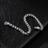 Ancient Silver DIY Bangles Charms Bracelets Men Jewelry Punk Buddha Wristband