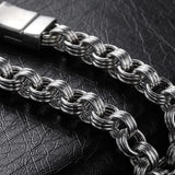 Ancient Silver DIY Bangles Charms Bracelets Men Jewelry Punk Buddha Wristband