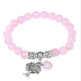 Ancient Silver Yoga Chakra Stone Tree Of Life Bracelet