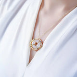 Crystal Hetian Jade Necklace Pendant Ethnic Jewelry