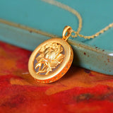 Chinese Hetian Jade Peony Necklace Pendant Classic Women's Jewelry