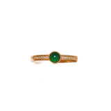 Green Agate Stacking Ring Set