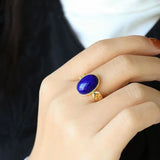 Handcrafted Lapis Lazuli Oval Ring for Women