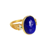 Handcrafted Lapis Lazuli Oval Ring for Women