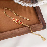 Ancient Craft Hetian Red Tourmaline Bracelet