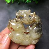 Ancient Jade Carving Pendant Old Generation Object