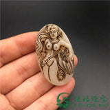 Hotan Jade Pendant Carved Mermaid Pendant