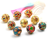 Enamel Bake Dripping Oil Round Bead Bucket Bead