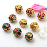 Enamel Bake Dripping Oil Round Bead Bucket Bead