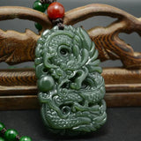 Men's Zodiac Dragon Pendant Necklace Jade Pei Jewelry