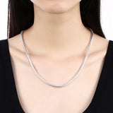 925 Silver 3mm Snake Chain Necklace 16-30 Inch Wedding Jewelry