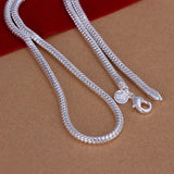 925 Silver 3mm Snake Chain Necklace 16-30 Inch Wedding Jewelry