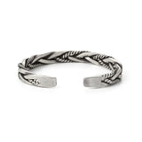 925 Silver Bangle Retro Woven Men's Gift