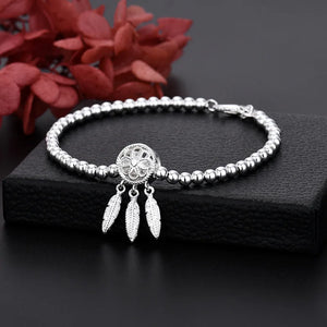 925 Silver Dream Catcher Pop Bracelet For Women Charm Jewelry