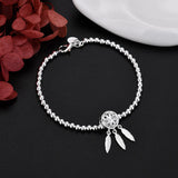 925 Silver Dream Catcher Pop Bracelet For Women Charm Jewelry