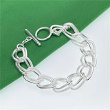 925 Sterling Silver Circle Bracelet for Women & Men