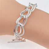 925 Sterling Silver Circle Bracelet for Women & Men