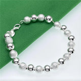 925 Silver Frosted Bracelet for Women