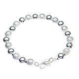 925 Silver Frosted Bracelet for Women