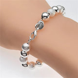 925 Silver Frosted Bracelet for Women