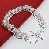 925 Silver Round Mesh Bracelet for Women