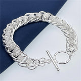 925 Silver Round Mesh Bracelet for Women