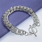 925 Silver Round Mesh Bracelet for Women