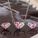 925 Silver Love Shape Set - Charming Jewelry Gift