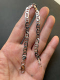 925 Silver 6MM Z-shaped Necklace Men Women 45-60CM
