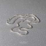 S925 Sparkling Collarbone Silver Necklace 2mm