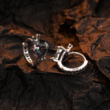 S925 Crown Zircon Love Ear Buckle Women Earrings