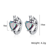 S925 Crown Zircon Love Ear Buckle Women Earrings