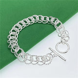Andara925 Silver Bracelet to Ring Women Engagement Jewelry
