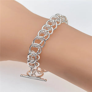 Andara925 Silver Bracelet to Ring Women Engagement Jewelry