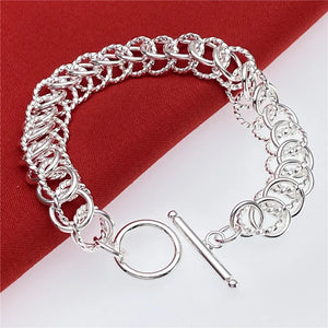 Andara925 Silver Bracelet to Ring Women Engagement Jewelry