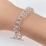 Andara925 Silver Bracelet to Ring Women Engagement Jewelry