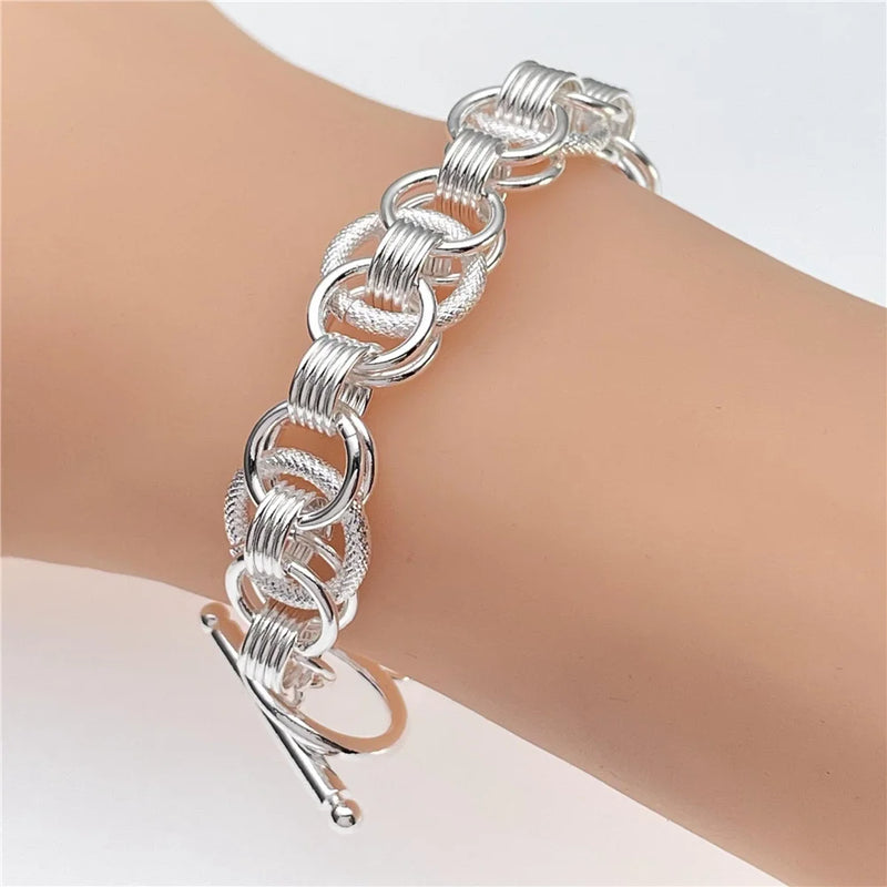 Andara925 Silver Hoop Bracelet for Women