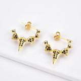 925 Silver Rock Punk Circle Jewelry for Crystal Pendiente