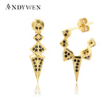 925 Silver Rock Punk Circle Jewelry for Crystal Pendiente