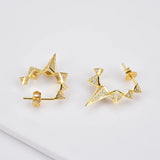 925 Silver Rock Punk Circle Jewelry for Crystal Pendiente