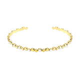 Aneebayh 5 Colors Enamel Bangle Bracelet 14K Plated Stainless Steel Metal Beads