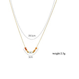 Colorful Natural Stone Beads Pearl Necklace for Women