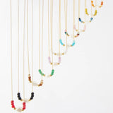 Colorful Natural Stone Beads Pearl Necklace for Women