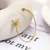 Aneebayh Stainless Steel Star Opening Bangles for Women
