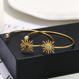 Aneebayh Stainless Steel Star Opening Bangles for Women