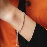 925 Sterling Silver Diamond Wedding Bracelet Gift