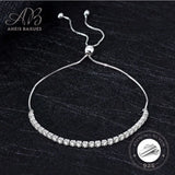 925 Sterling Silver Diamond Wedding Bracelet Gift