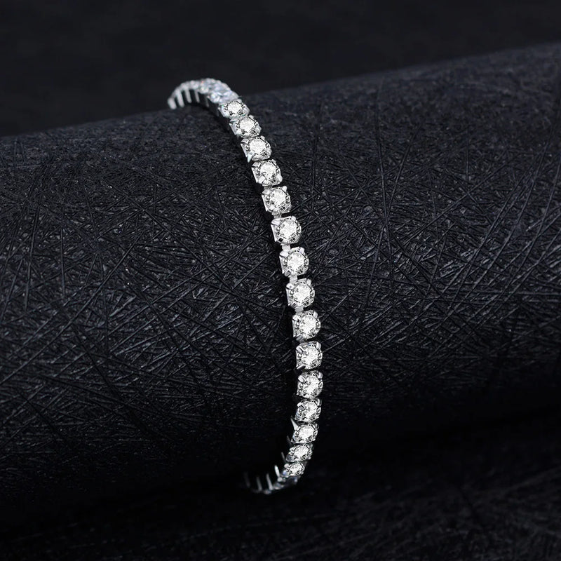 925 Sterling Silver Diamond Wedding Bracelet Gift