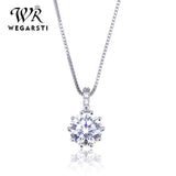 925 Silver Moissanite Wedding Necklace Fine Jewelry