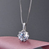 925 Silver Moissanite Wedding Necklace Fine Jewelry